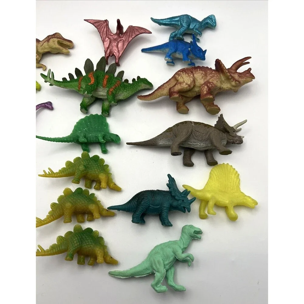 Small Dinosaur Toy Figures Collection For Kids Imaginary Play 21-piece